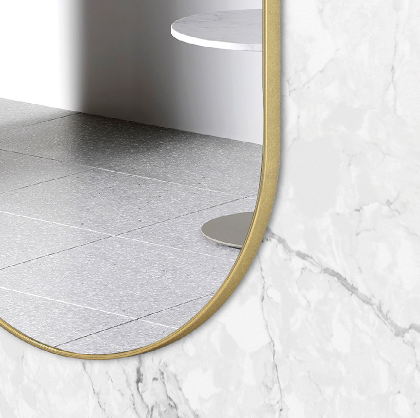 OTTI NOOSA GOLD OVAL MIRROR 900MM