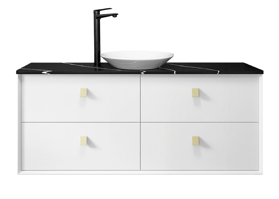 OTTI BOSTON MATTE WHITE 1200MM WALL HUNG VANITY