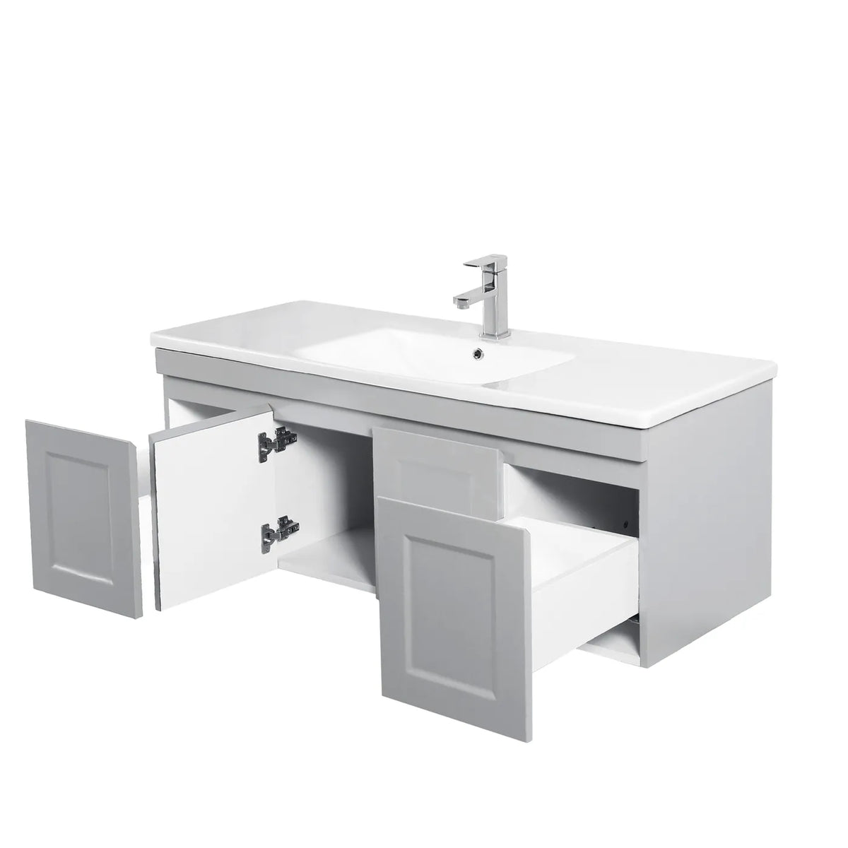 OTTI HAMPTON MARK II MATTE GREY 1200MM WALL HUNG VANITY