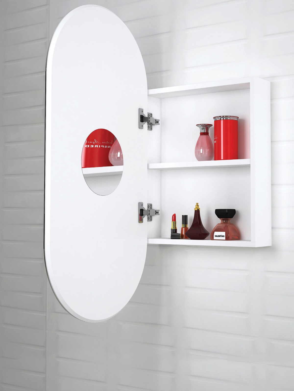 OTTI NOOSA MATTE WHITE 900MM SHAVING CABINET