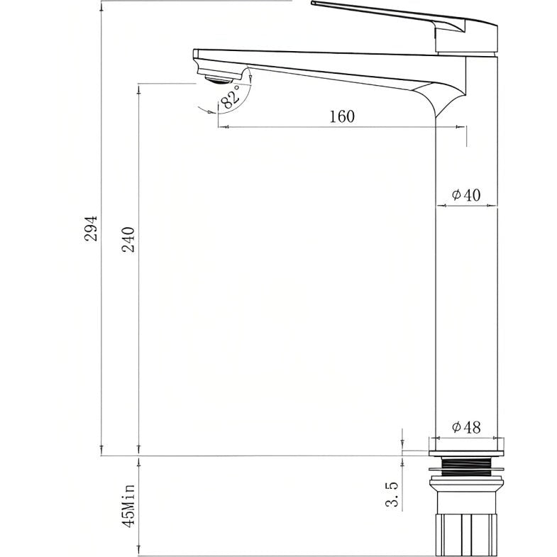 INSPIRE ZEVIO TALL BASIN MIXER CHROME