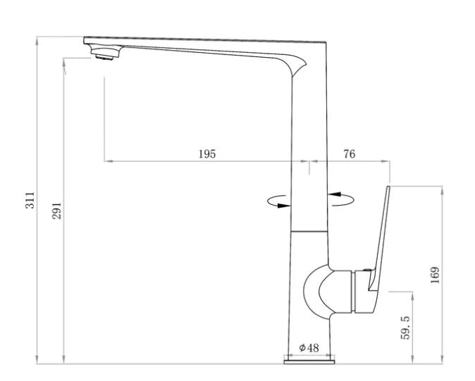 INSPIRE ZEVIO SINK MIXER BRUSHED NICKEL