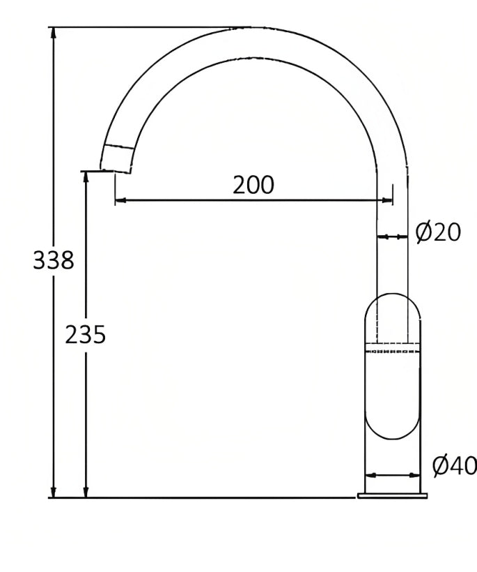 INSPIRE VETTO SINK MIXER BRUSHED NICKEL