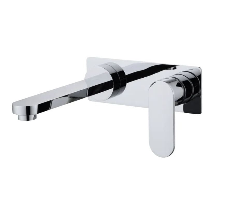 INSPIRE VETTO WALL BASIN MIXER BRUSHED NICKEL