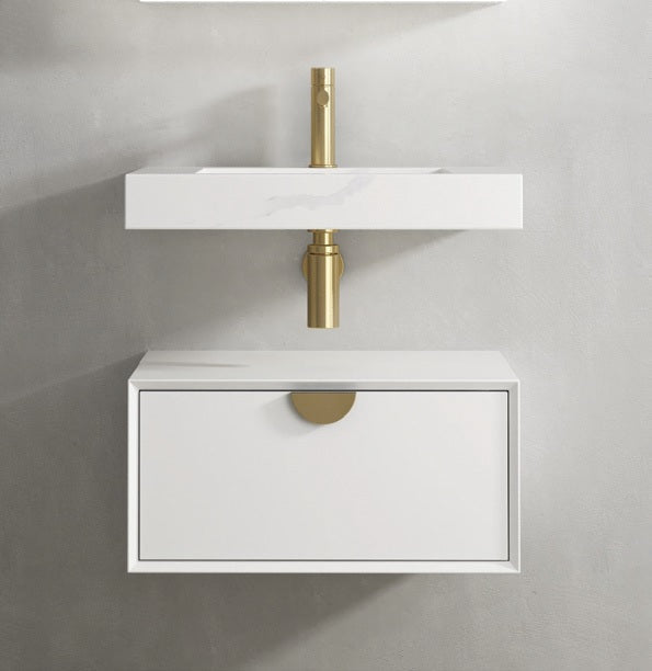 OTTI MOONLIGHT WALL HUNG CABINET AND BASIN WHITE 600MM