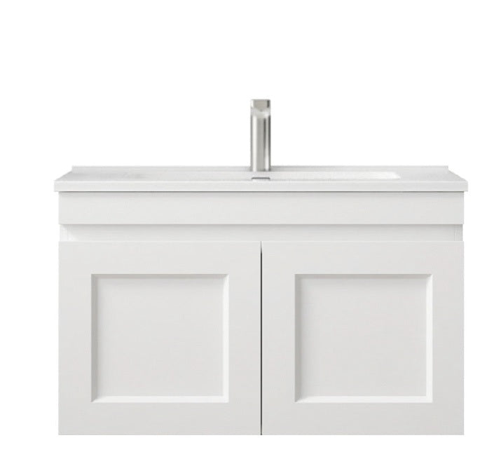 OTTI HAMPTON MARK II MATTE WHITE 750MM WALL HUNG VANITY