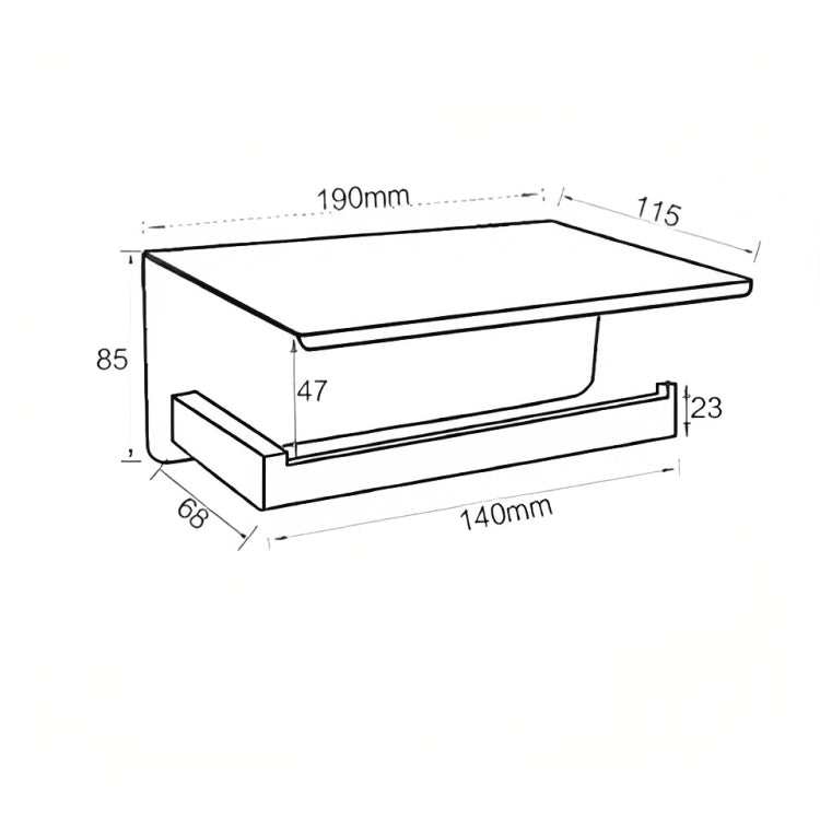 INSPIRE PAPER HOLDER WITH PHONE SHELF CHROME