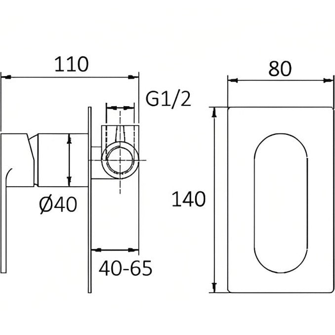 INSPIRE VETTO SHOWER MIXER BRUSHED NICKEL