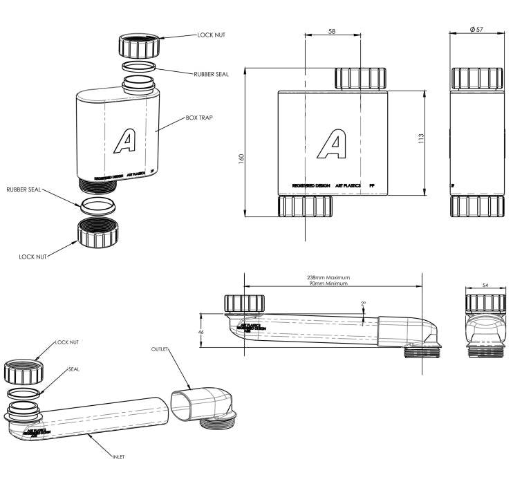 OTTI BOX TRAP &amp; SPACE SAVER KIT 40MM