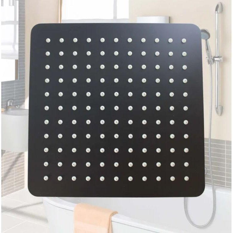 INSPIRE TARANTO STAINLESS SHOWER HEAD SQUARE 250MM MATTE BLACK