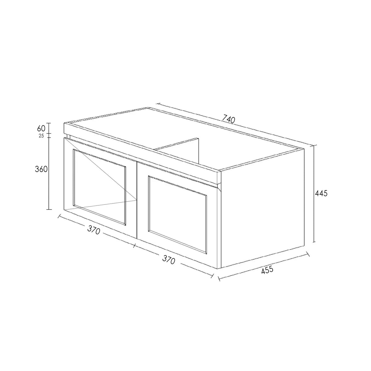 OTTI HAMPTON MARK II MATTE WHITE 750MM WALL HUNG VANITY