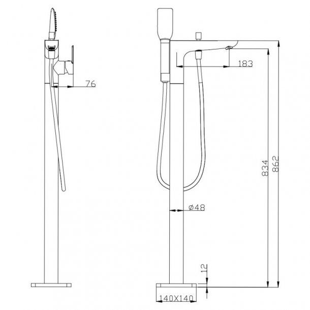 INSPIRE EVIO FLOOR STANDING MIXER BLACK