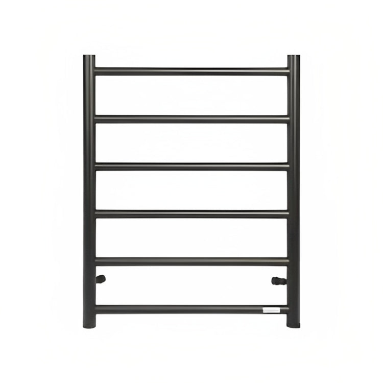 INSPIRE HEATED TOWEL RAIL 6 BAR ROUND GUN METAL