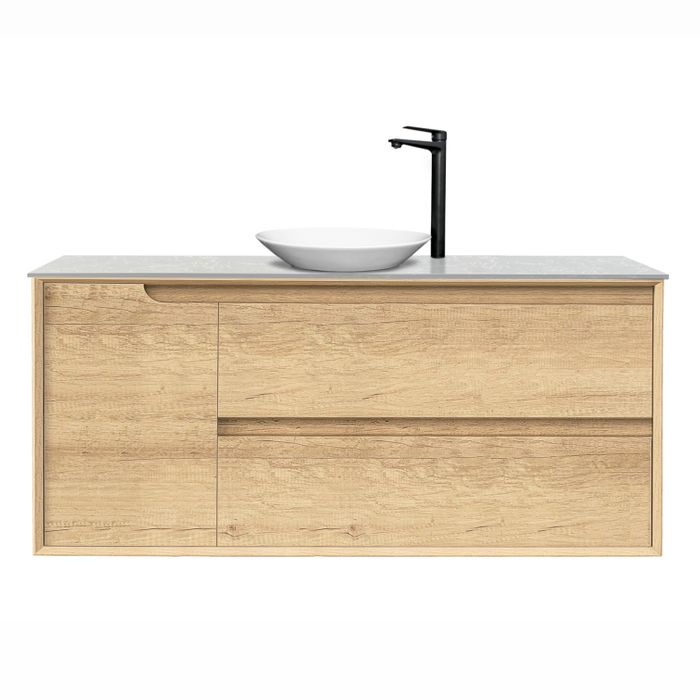 OTTI BYRON NATURAL OAK 1200MM SINGLE BOWL WALL HUNG VANITY