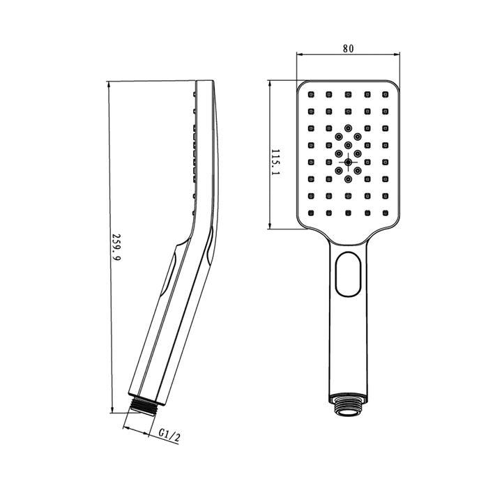 INSPIRE TARAN HAND SHOWER BRUSHED NICKEL