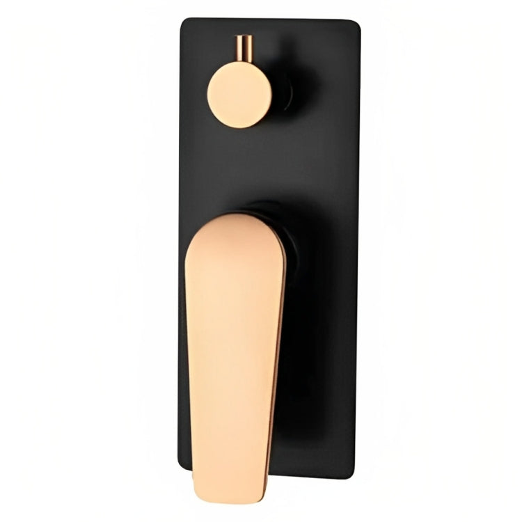 INSPIRE ZEVIO WALL DIVERTER MIXER MATTE BLACK AND ROSE GOLD