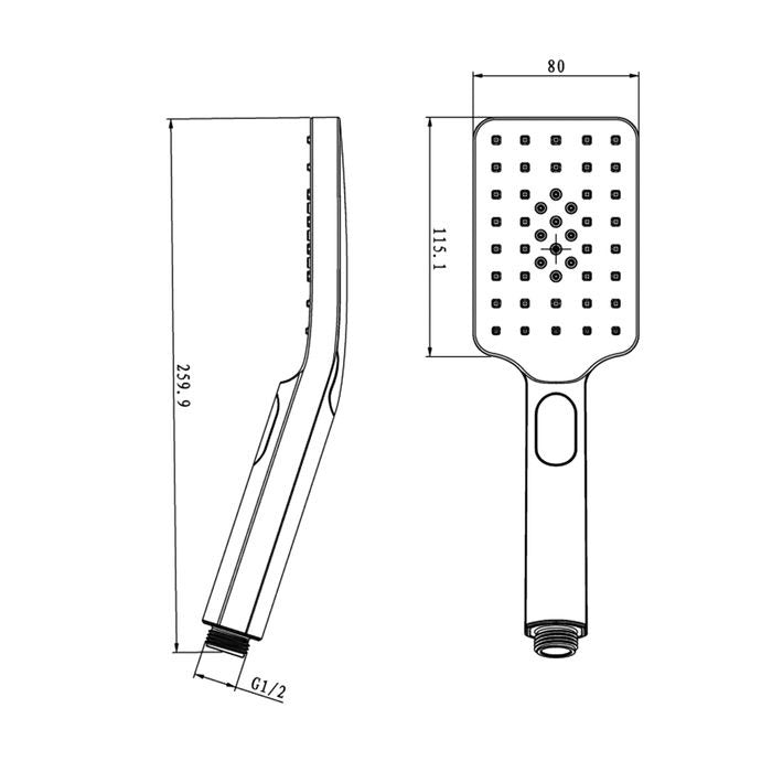 INSPIRE TARAN SHOWER RAIL CHROME