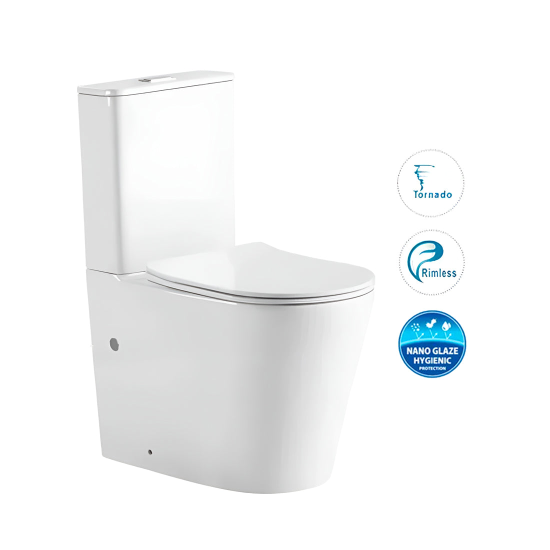 INSPIRE RADIANT TOILET SUITE SLIM SEAT GLOSS WHITE