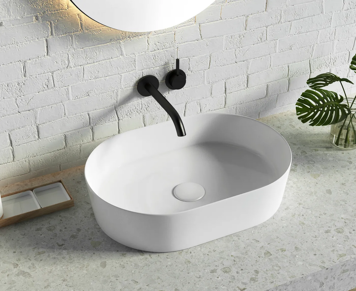 OTTI QUAY OVAL BASIN GLOSS WHITE 500MM