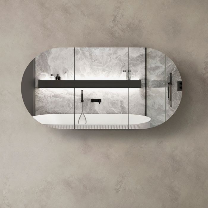 OTTI BONDI SHAVING CABINET BLACK OAK 1800MM