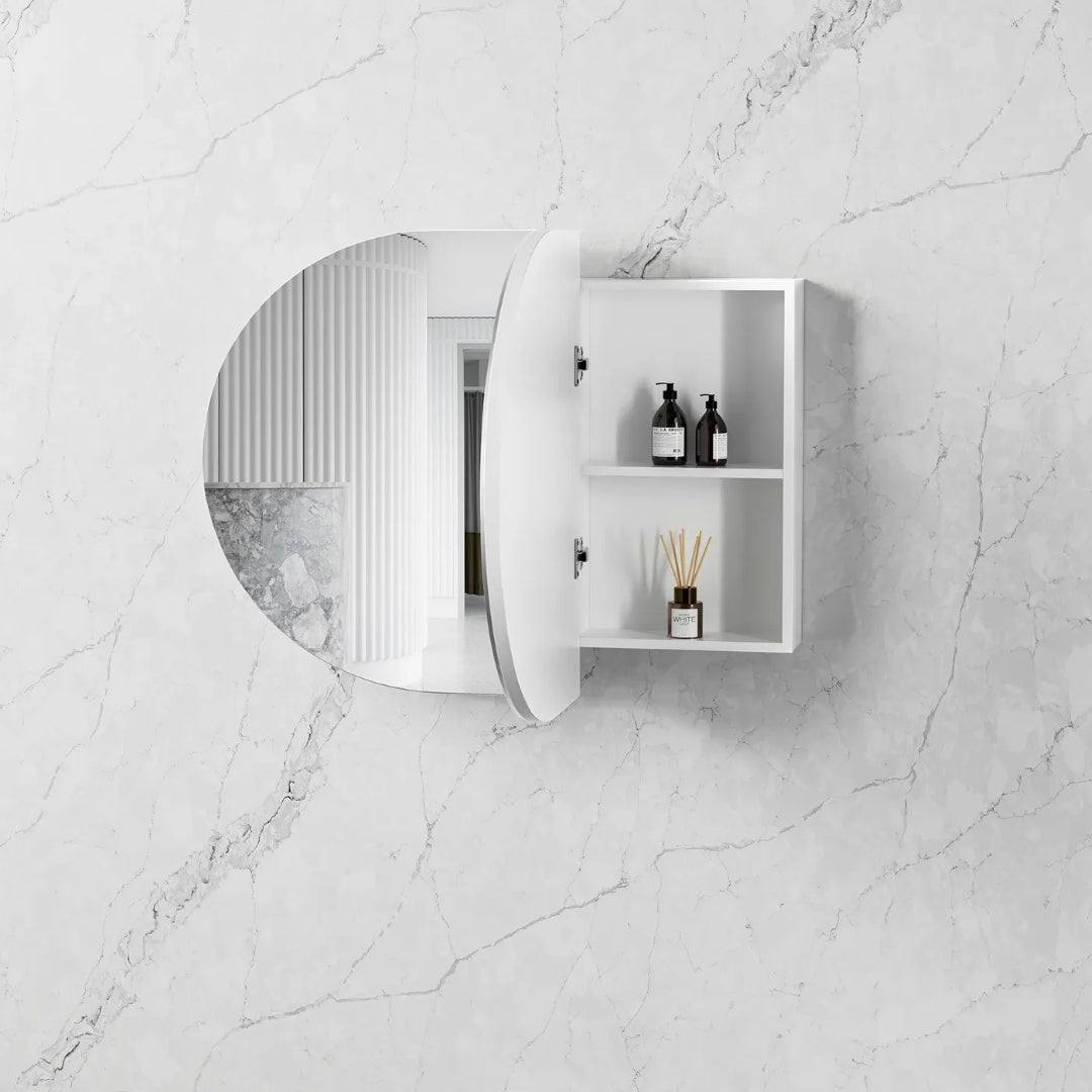 OTTI BONDI MATTE WHITE 900MM SHAVING CABINET