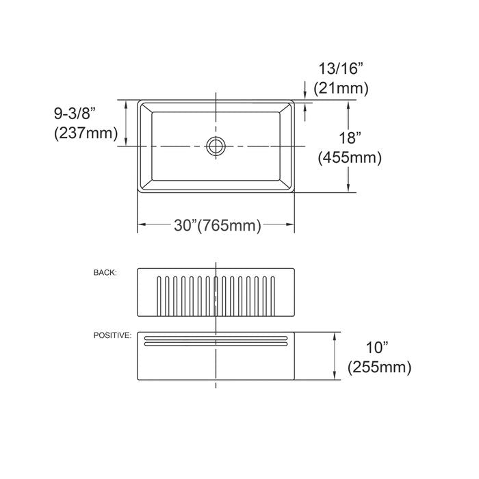 OTTI BOSTON BUTLER SINK 765MM