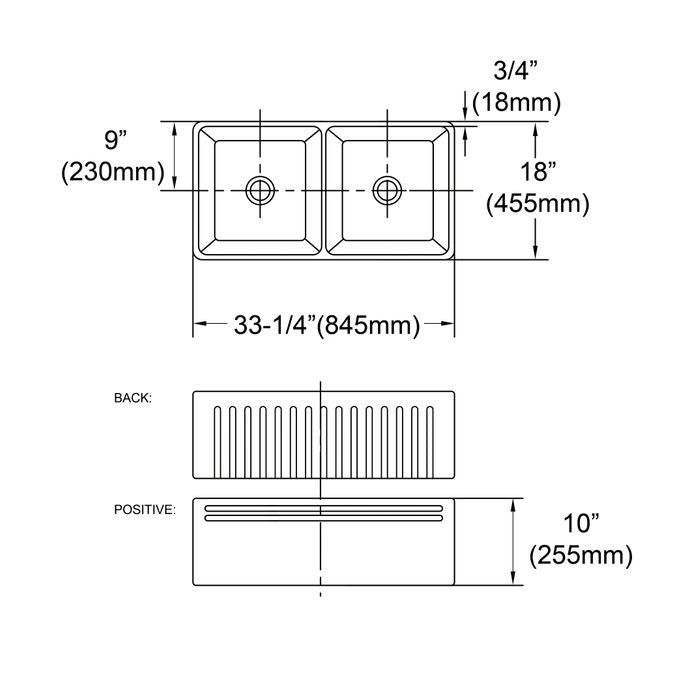 OTTI BOSTON BUTLER SINK 845MM