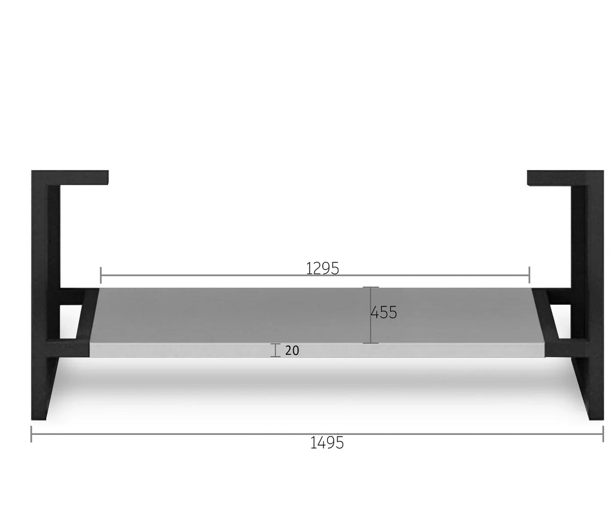 OTTI BOSTON LIGHT GREY 1500MM DOUBLE BOWL FLOOR STANDING VANITY