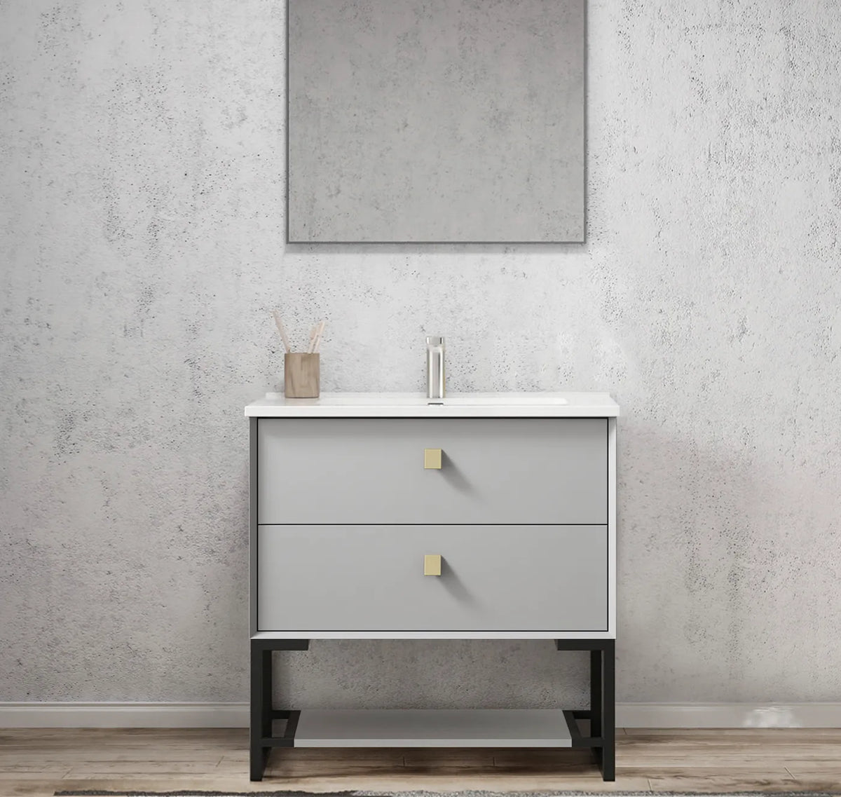 OTTI BOSTON LIGHT GREY 750MM FLOOR STANDING VANITY