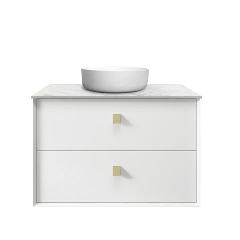 OTTI BOSTON MATTE WHITE 750MM WALL HUNG VANITY