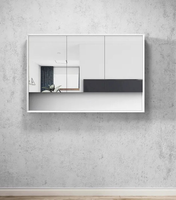 OTTI BOSTON MATTE WHITE WALL HUNG SHAVING CABINET 1200MM