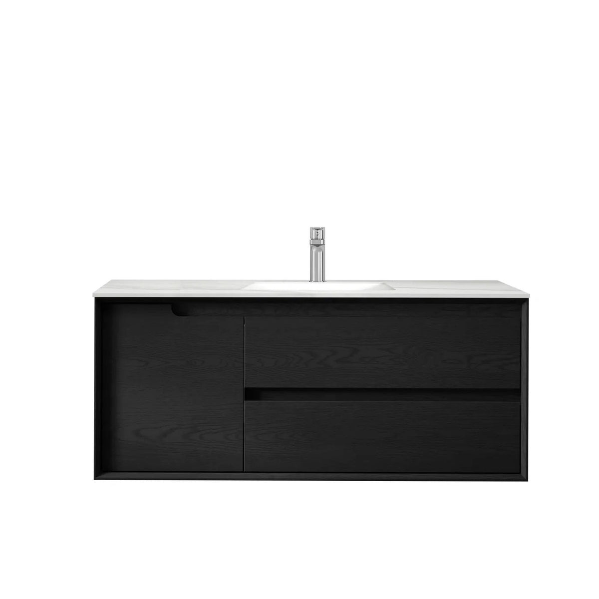 OTTI BYRON BLACK OAK 1200MM SINGLE BOWL WALL HUNG VANITY