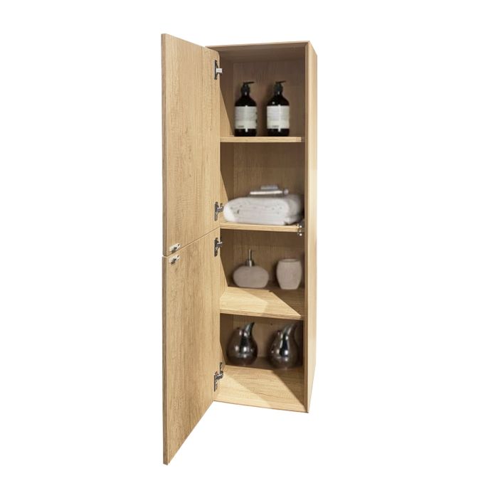 OTTI BYRON WALL HUNG TALL BOY 350MM X 1200MM OAK