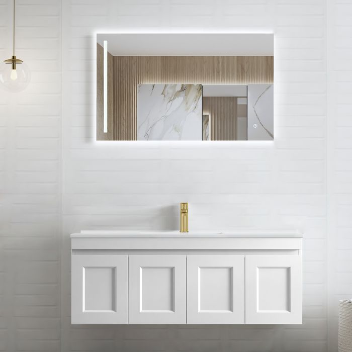 OTTI HAMPTON MARK II MATTE WHITE 1200MM WALL HUNG VANITY