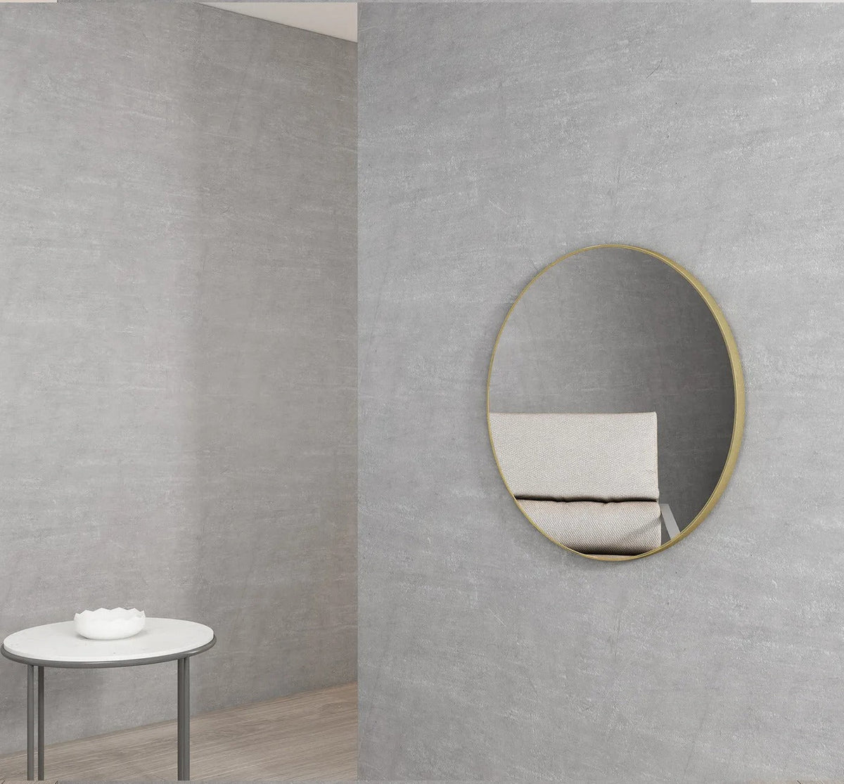 OTTI LONDON BRUSHED GOLD FRAME MIRROR 700MM