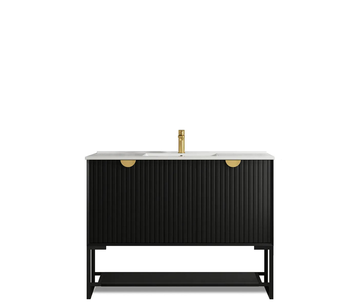 OTTI MARLO MATTE BLACK 1200MM FLOOR STANDING VANITY