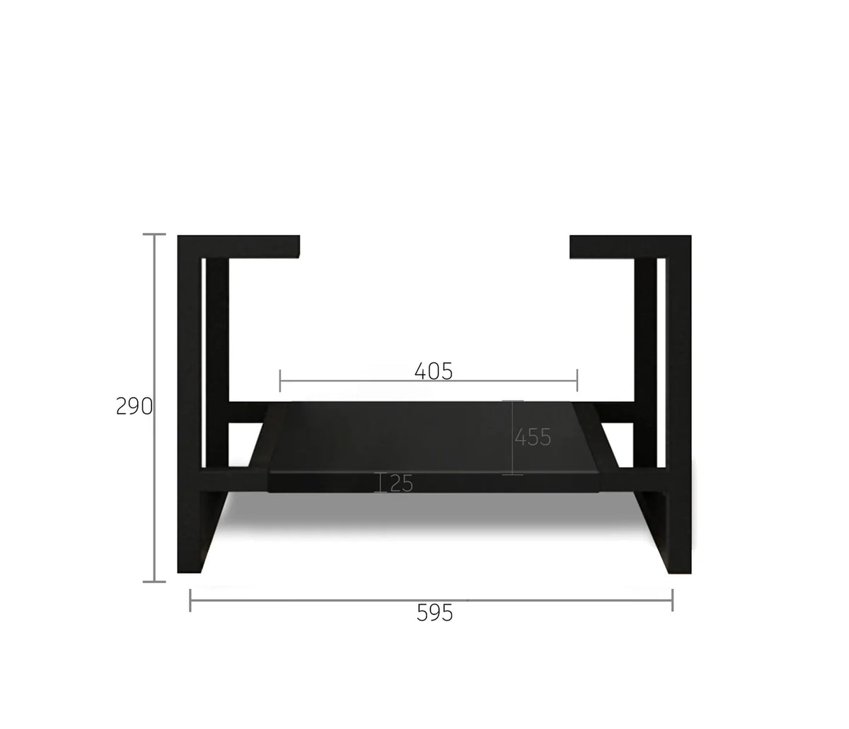 OTTI MARLO MATTE BLACK 600MM FLOOR STANDING VANITY