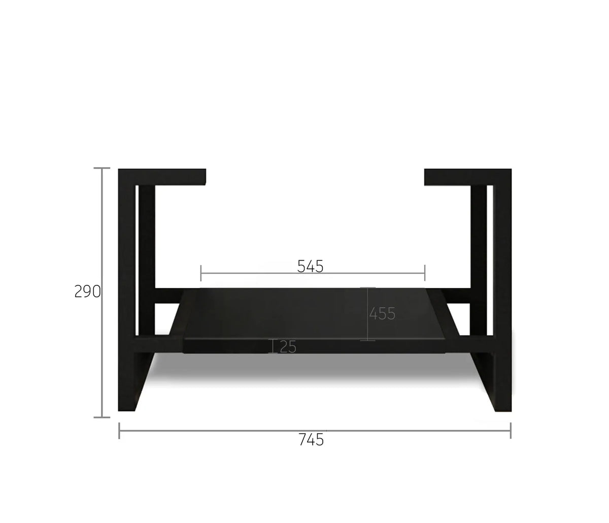 OTTI MARLO MATTE BLACK 750MM FLOOR STANDING VANITY