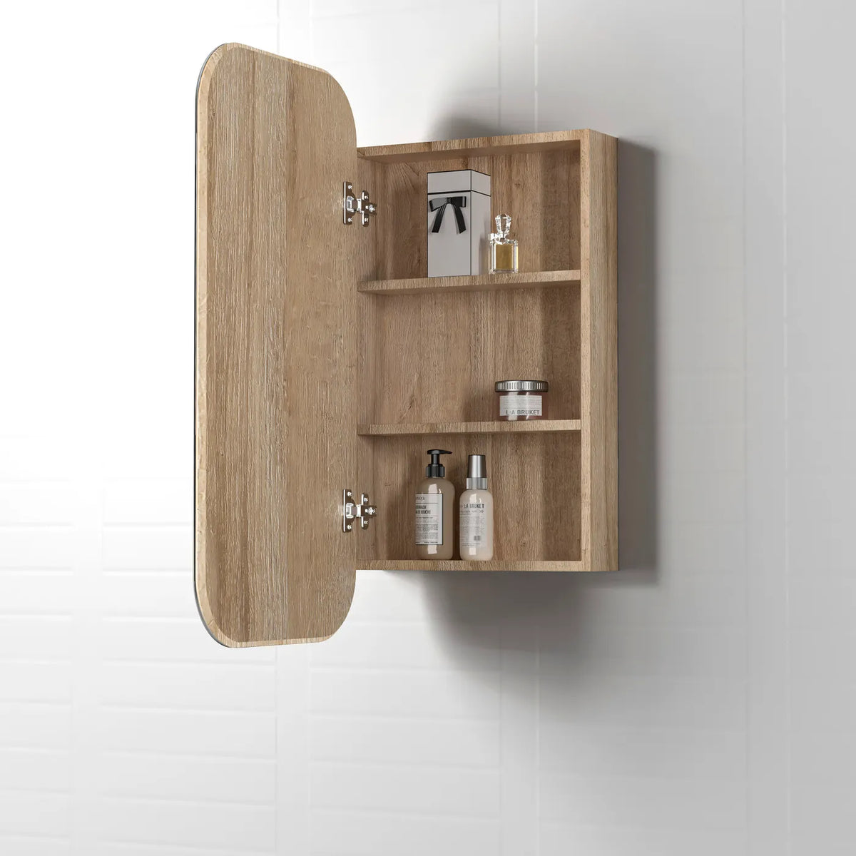 OTTI NEWPORT NATURAL OAK 900MM SHAVING CABINET