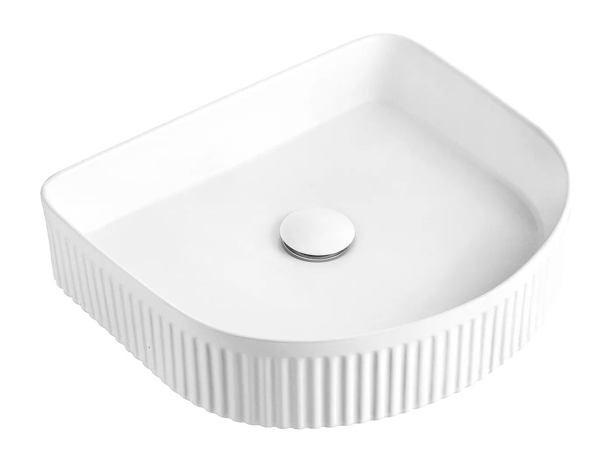 OTTI ARCHIE CERAMIC ABOVE COUNTER BASIN MATTE WHITE 415MM