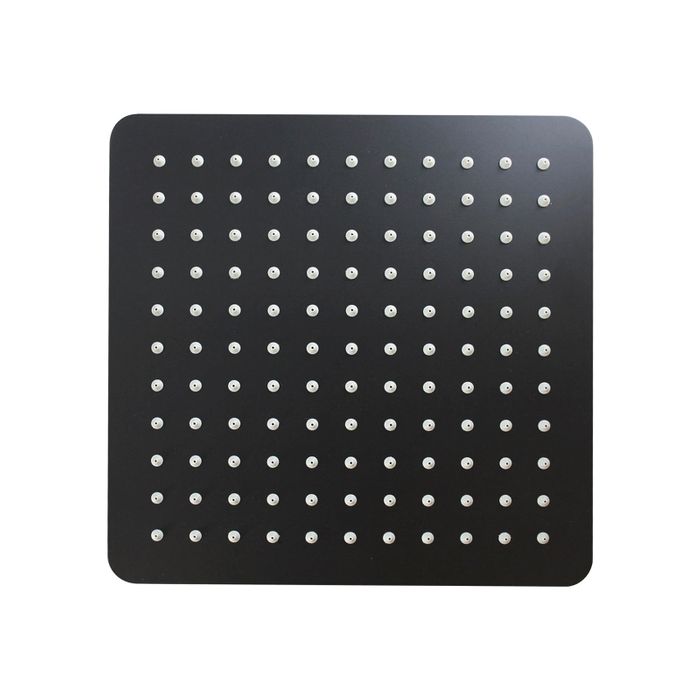 INSPIRE TARANTO STAINLESS SHOWER HEAD SQUARE 250MM MATTE BLACK