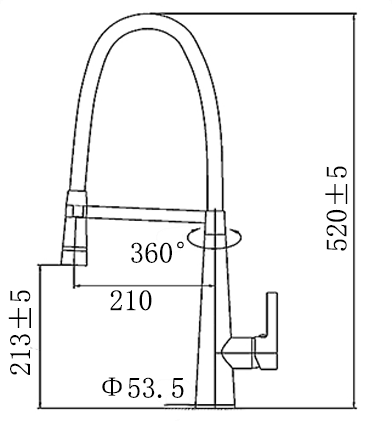 INSPIRE PULL OUT LED SINK MIXER BLACK