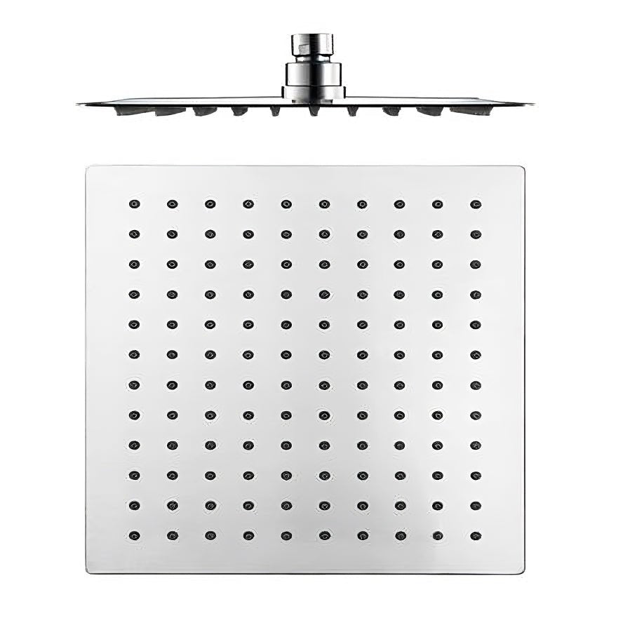 INSPIRE STAINLESS SHOWER HEAD SQUARE 200MM BLACK