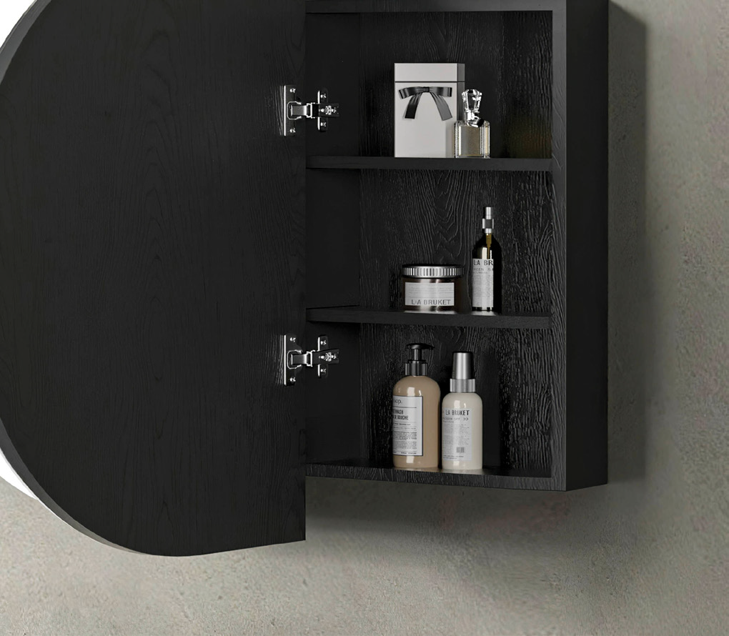 OTTI BONDI SHAVING CABINET BLACK OAK 1500MM