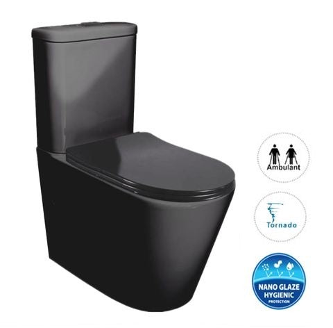 INSPIRE FEANZA TORNADO TOILET SUITE GLOSS BLACK