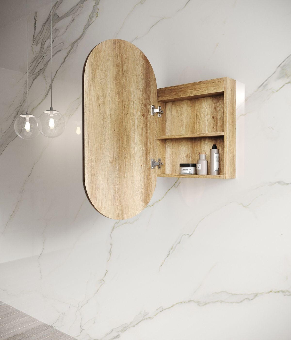 OTTI NOOSA NATURAL OAK LED SHAVING CABINET 900MM