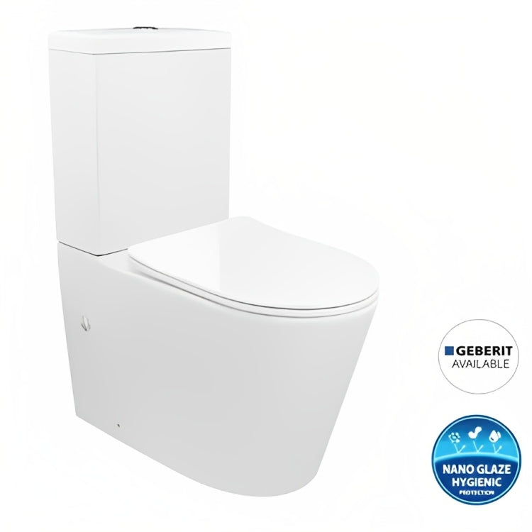 INSPIRE ALZANO RIMLESS TOILET SUITE GLOSS WHITE