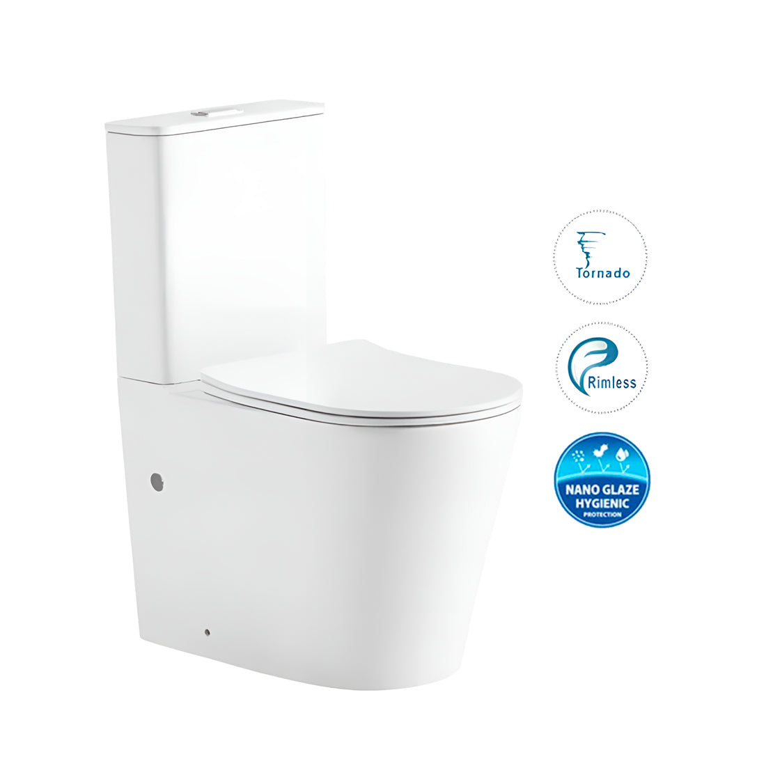 INSPIRE RADIANT TOILET SUITE SLIM SEAT MATTE WHITE