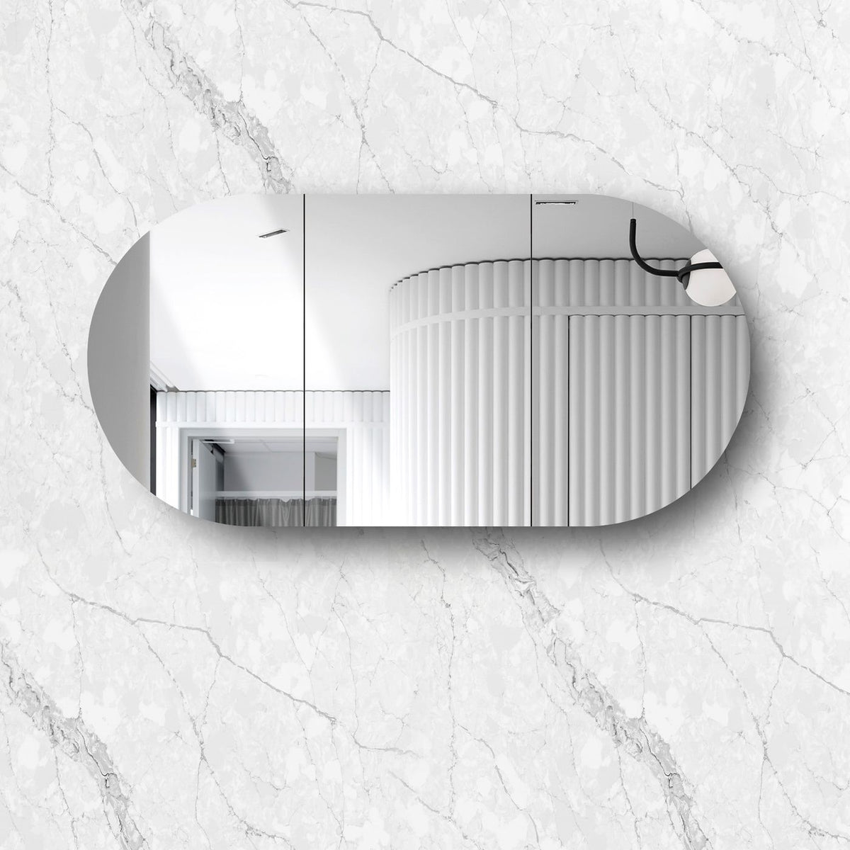 OTTI BONDI MATTE WHITE 1800MM SHAVING CABINET