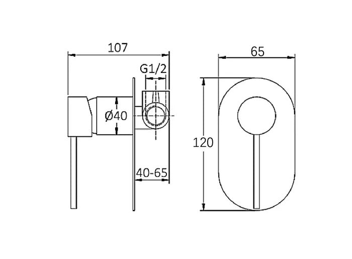 INSPIRE ROUL SHOWER MIXER CHROME